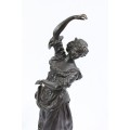 pereche de statuete Renaissance Revival. bronz patinat. Italia sec XIX